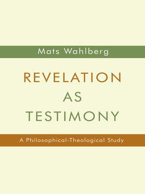 cover image of Revelation as Testimony